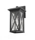 Z-Lite Brookside 1 Light Outdoor Wall Light in Black Finish Model: 583S-BK