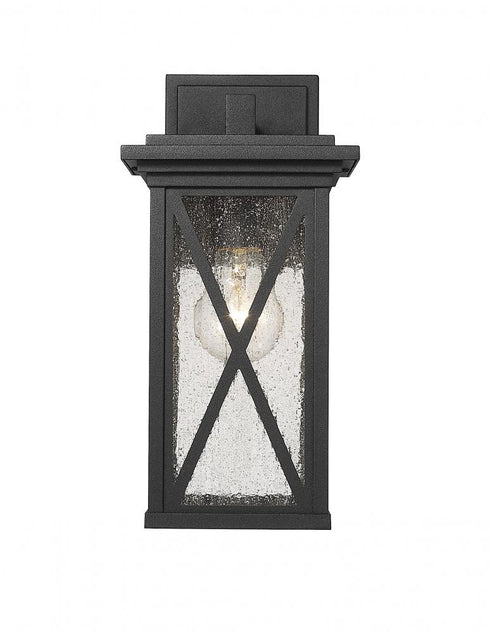 Z-Lite Brookside 1 Light Outdoor Wall Light in Black Finish Model: 583S-BK