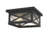 Z-Lite Brookside 2 Light Outdoor Flush Mount in Black Finish Model: 583F-BK