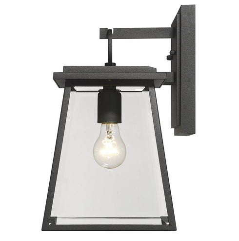 Z-Lite Broughton 1 Light Outdoor Wall Light in Black Finish Model: 521S-BK