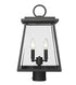 Z-Lite Broughton 2 Light Outdoor Post Mount Fixture in Black Finish Model: 521PHMR-BK