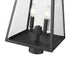 Z-Lite Broughton 2 Light Outdoor Post Mount Fixture in Black Finish Model: 521PHMR-BK