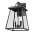 Z-Lite Broughton 2 Light Outdoor Wall Light in Black Finish Model: 521M-BK