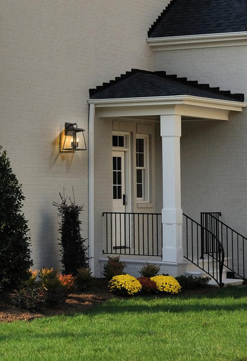 Z-Lite Broughton 2 Light Outdoor Wall Light in Black Finish Model: 521M-BK