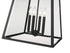 Z-Lite Broughton 4 Light Outdoor Chain Mount Ceiling Fixture in Black Finish Model: 521CHXL-BK