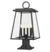 Z-Lite Broughton 4 Light Outdoor Pier Mounted Fixture in Black Finish Model: 521PHBR-533PM-BK