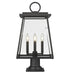 Z-Lite Broughton 4 Light Outdoor Pier Mounted Fixture in Black Finish Model: 521PHBR-533PM-BK