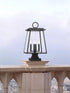 Z-Lite Broughton 4 Light Outdoor Pier Mounted Fixture in Black Finish Model: 521PHBS-SQPM-BK