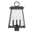 Z-Lite Broughton 4 Light Outdoor Post Mount Fixture in Black Finish Model: 521PHBR-BK
