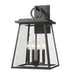 Z-Lite Broughton 4 Light Outdoor Wall Light in Black Finish Model: 521B-BK