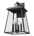 Z-Lite Broughton 4 Light Outdoor Wall Light in Black Finish Model: 521B-BK