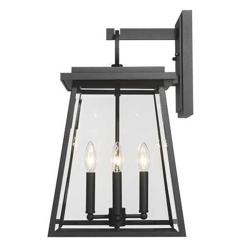 Z-Lite Broughton 4 Light Outdoor Wall Light in Black Finish Model: 521B-BK