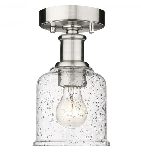 Z-Lite Bryant 1 Light Flush Mount in Heritage Brass Finish Model: 733F1-HBR