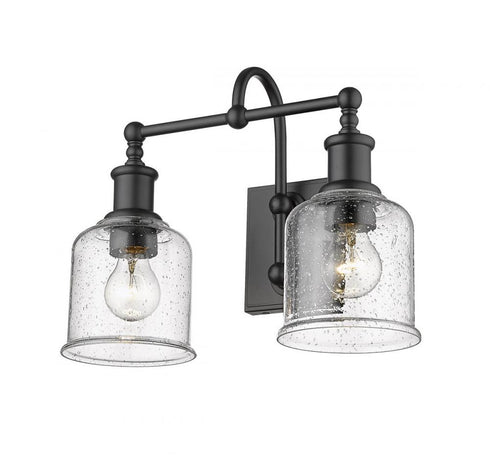 Z-Lite Bryant 2 Light Vanity in Matte Black Finish Model: 733-2V-MB