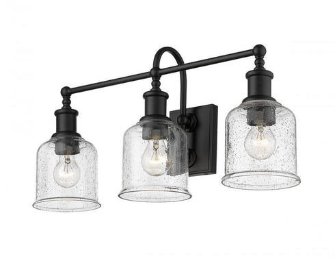 Z-Lite Bryant 3 Light Vanity in Matte Black Finish Model: 733-3V-MB