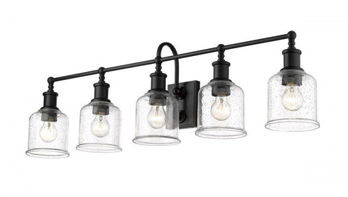 Z-Lite Bryant 5 Light Vanity in Matte Black Finish Model: 733-5V-MB