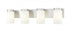 Z-Lite Burk 4 Light Vanity in Brushed Nickel Finish Model: 746-4V-BN