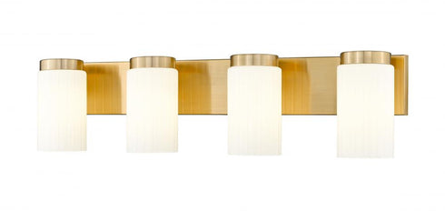 Z-Lite Burk 4 Light Vanity in Brushed Nickel Finish Model: 746-4V-BN