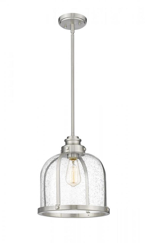 Z-Lite Burren 1 Light Pendant in Brushed Nickel Finish Model: 337P12BN