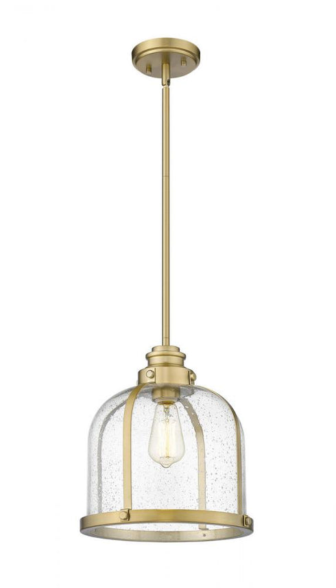 Z-Lite Burren 1 Light Pendant in Brushed Nickel Finish Model: 337P12BN