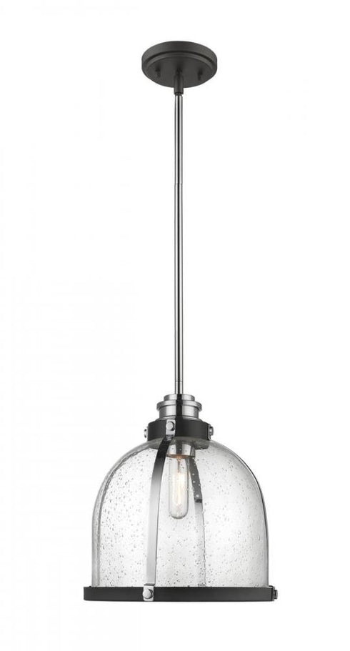 Z-Lite Burren 1 Light Pendant in Brushed Nickel Finish Model: 337P12BN