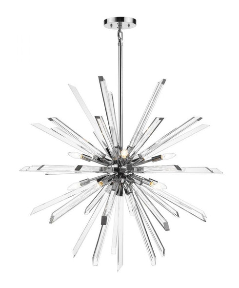 Z-Lite Burst 10 Light Chandelier in Chrome Finish Model: 4003-10CH