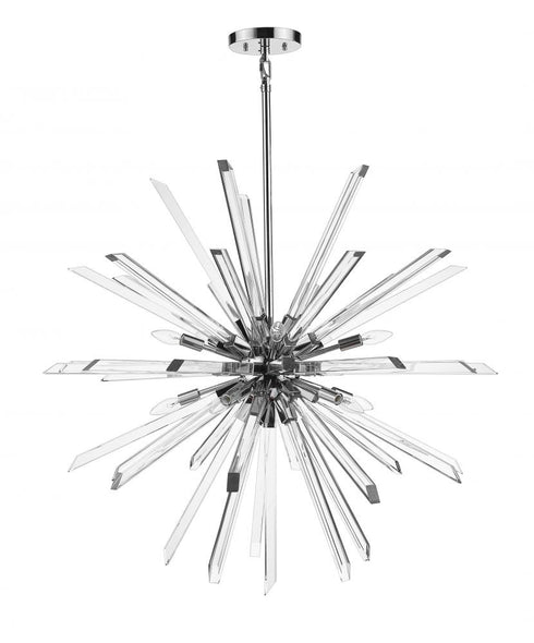 Z-Lite Burst 10 Light Chandelier in Chrome Finish Model: 4003-10CH