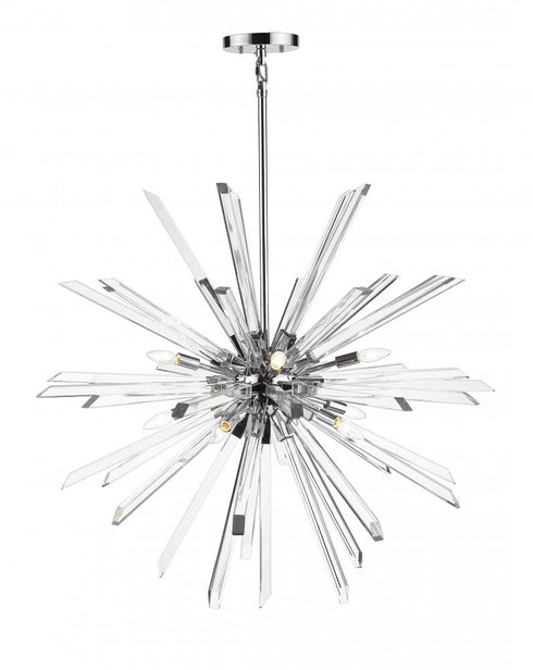 Z-Lite Burst 10 Light Chandelier in Chrome Finish Model: 4003-10CH