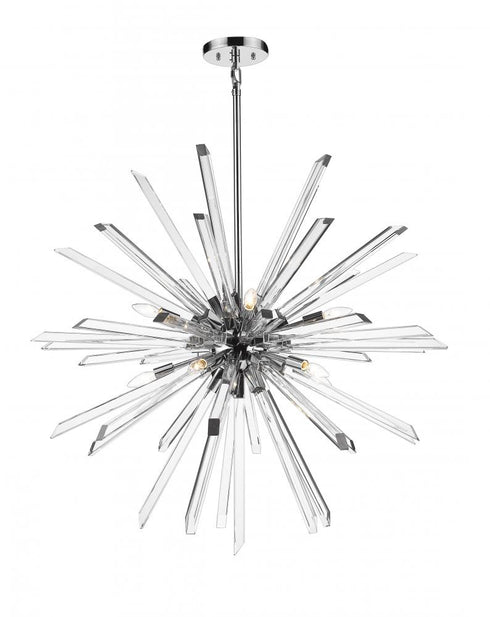 Z-Lite Burst 10 Light Chandelier in Chrome Finish Model: 4003-10CH