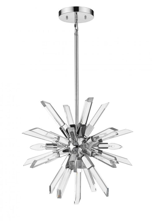 Z-Lite Burst 4 Light Chandelier in Chrome Finish Model: 4003-4CH