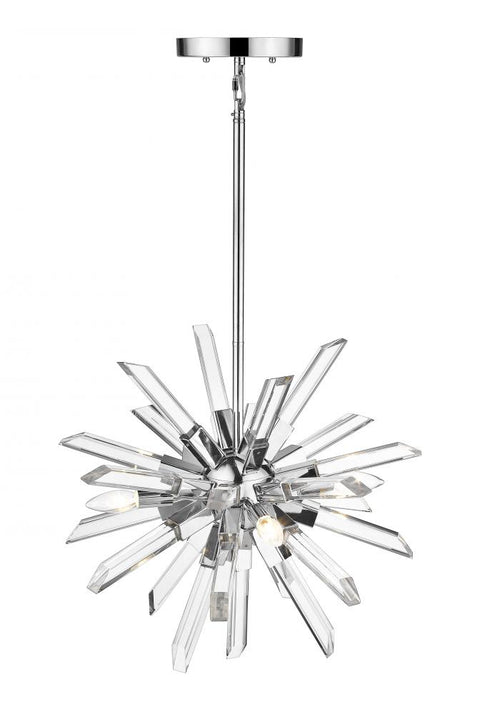 Z-Lite Burst 4 Light Chandelier in Chrome Finish Model: 4003-4CH