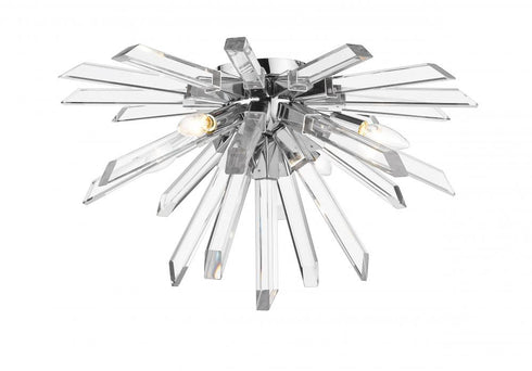 Z-Lite Burst 4 Light Flush Mount in Chrome Finish Model: 4003-F-CH