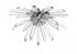 Z-Lite Burst 4 Light Flush Mount in Chrome Finish Model: 4003-F-CH