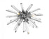 Z-Lite Burst 4 Light Flush Mount in Chrome Finish Model: 4003-F-CH
