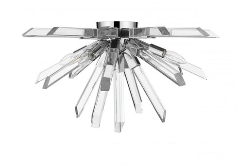 Z-Lite Burst 4 Light Flush Mount in Chrome Finish Model: 4003-F-CH