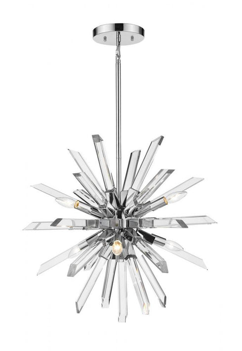 Z-Lite Burst 6 Light Chandelier in Chrome Finish Model: 4003-6CH