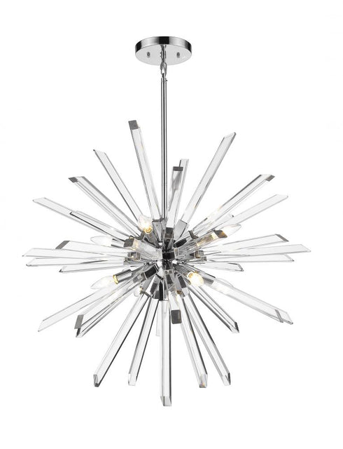 Z-Lite Burst 8 Light Chandelier in Chrome Finish Model: 4003-8CH