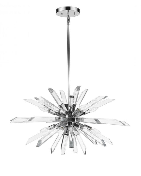 Z-Lite Burst 8 Light Chandelier in Chrome Finish Model: 4003-8L-CH