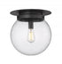 Z-Lite Calhoun 1 Light Flush Mount in Heritage Brass Finish Model: 7505F13-HBR