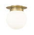 Z-Lite Calhoun 1 Light Flush Mount in Heritage Brass Finish Model: 7505F9-HBR