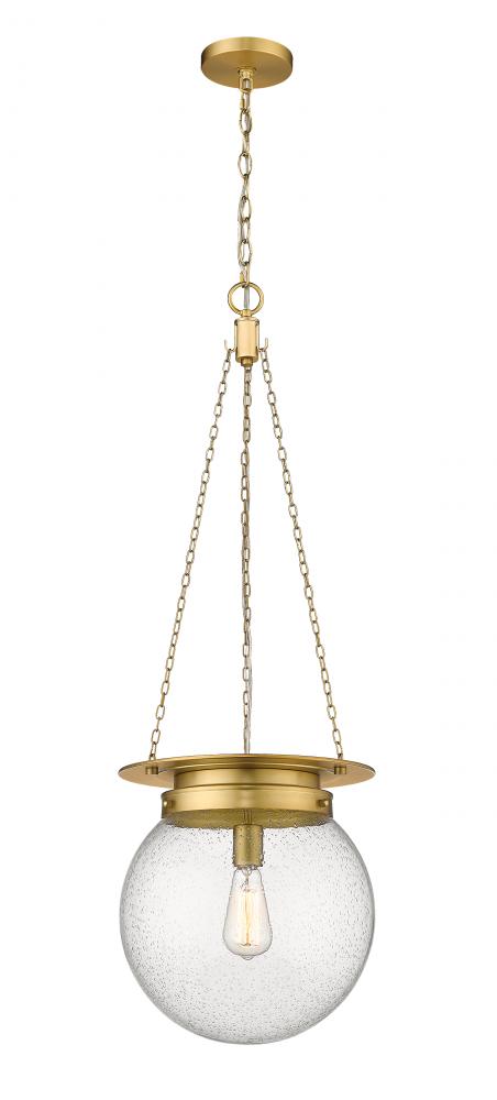 Z-Lite Calhoun 1 Light Pendant in Heritage Brass Finish Model: 7505P13-HBR