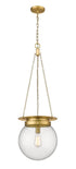 Z-Lite Calhoun 1 Light Pendant in Heritage Brass Finish Model: 7505P13-HBR