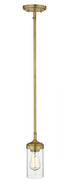 Z-Lite Calliope 1 Light Pendant in Foundry Brass Finish Model: 617MP-FB