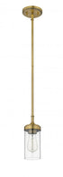 Z-Lite Calliope 1 Light Pendant in Foundry Brass Finish Model: 617MP-FB