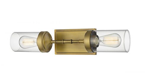 Z-Lite Calliope 2 Light Wall Sconce in Foundry Brass Finish Model: 617-2S-FB