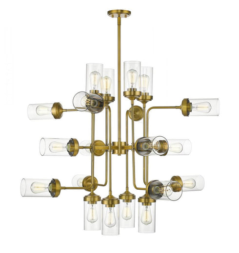 Z-Lite Calliope 20 Light Chandelier in Foundry Brass Finish Model: 617-20FB