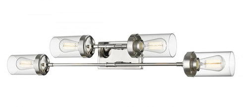 Z-Lite Calliope 4 Light Vanity in Polished Nickel Finish Model: 617-4V-PN