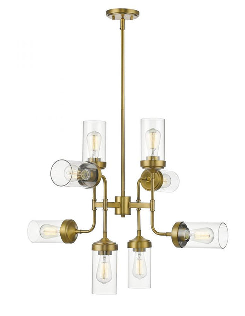 Z-Lite Calliope 8 Light Chandelier in Foundry Brass Finish Model: 617-8FB