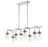 Z-Lite Calliope 8 Light Linear Chandelier in Polished Nickel Finish Model: 617-8L-PN