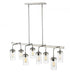 Z-Lite Calliope 8 Light Linear Chandelier in Polished Nickel Finish Model: 617-8L-PN